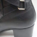 Saint Laurent Blake Jodhpur Ankle Boots Black Leather Size 38.5