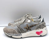 Golden Goose running sole sneakers in zebra and leopard calf hair, multi-color — authentic pre-owned luxury
