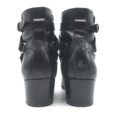 Saint Laurent Blake Jodhpur Ankle Boots Black Leather Size 38.5