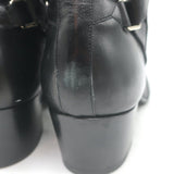 Saint Laurent Blake Jodhpur Ankle Boots Black Leather Size 38.5