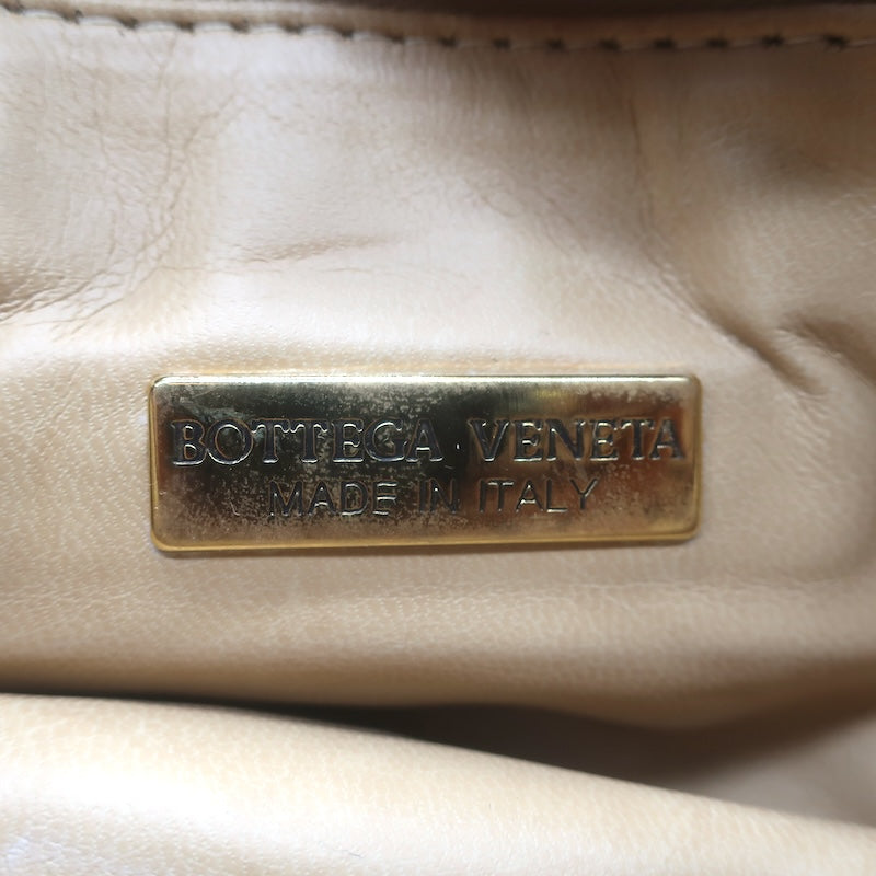 Vintage Bottega Veneta Intrecciato Top Handle Turn Lock Bag Brown Crossbody