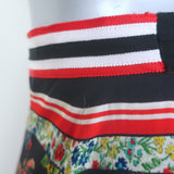 Alice + Olivia Maura Tiered Handkerchief Hem Scarf Print Midi Skirt Size 4