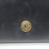 Stella McCartney Perforated Logo Mini Crossbody Bag Black Faux Leather Wallet