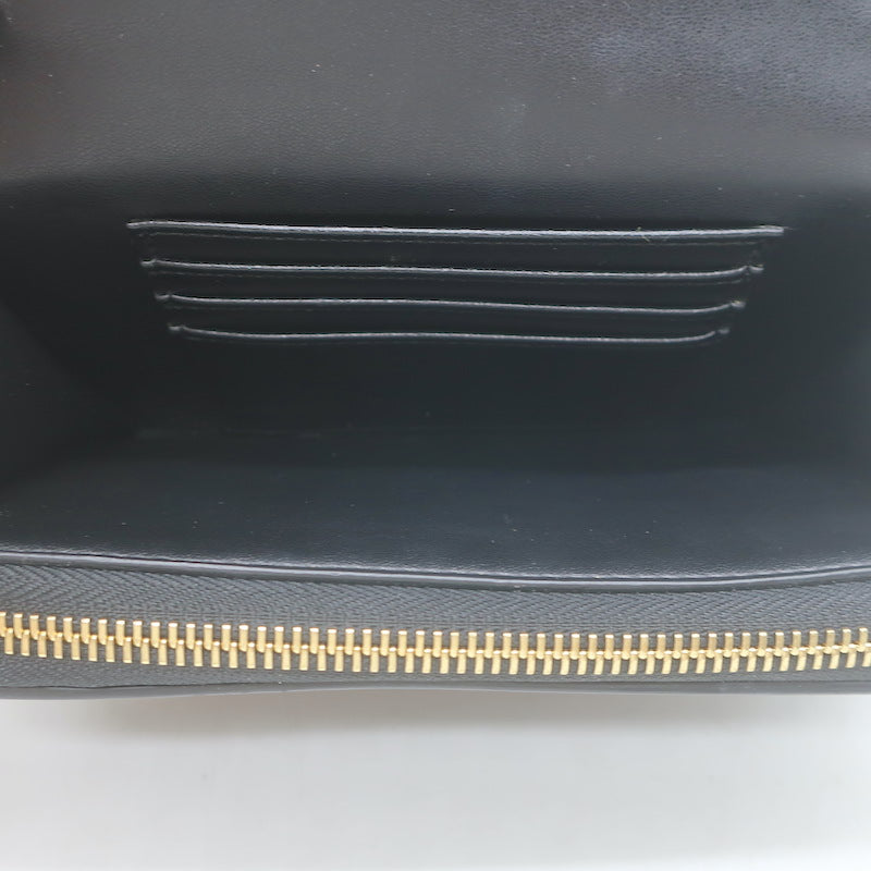 Stella McCartney Perforated Logo Mini Crossbody Bag Black Faux Leather Wallet