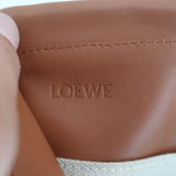 Loewe Cushion Tote Brown Leather-Trimmed Ecru Canvas Large Shoulder Bag