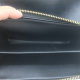 Stella McCartney Perforated Logo Mini Crossbody Bag Black Faux Leather Wallet