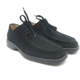 Salvatore Ferragamo Lace-Up Desert Shoes Black Suede Size 9