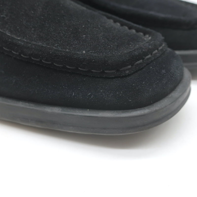 Salvatore Ferragamo Lace-Up Desert Shoes Black Suede Size 9