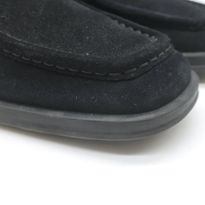 Salvatore Ferragamo Lace-Up Desert Shoes Black Suede Size 9