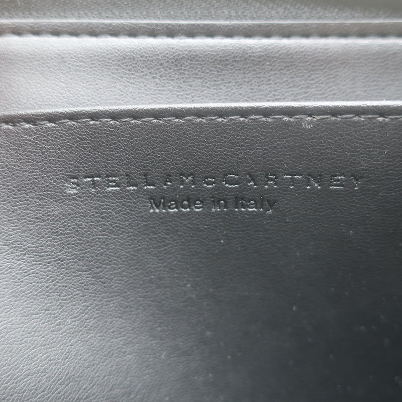 Stella McCartney Perforated Logo Mini Crossbody Bag Black Faux Leather Wallet