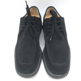 Salvatore Ferragamo Lace-Up Desert Shoes Black Suede Size 9