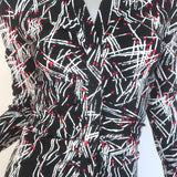 Diane von Furstenberg Sheska Ruched Midi Dress Matches Print Jersey Size 4 NEW