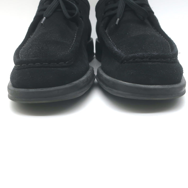 Salvatore Ferragamo Lace-Up Desert Shoes Black Suede Size 9
