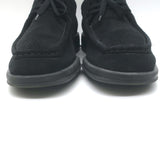 Salvatore Ferragamo Lace-Up Desert Shoes Black Suede Size 9