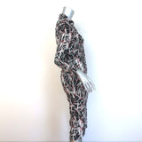 Diane von Furstenberg Sheska Ruched Midi Dress Matches Print Jersey Size 4 NEW