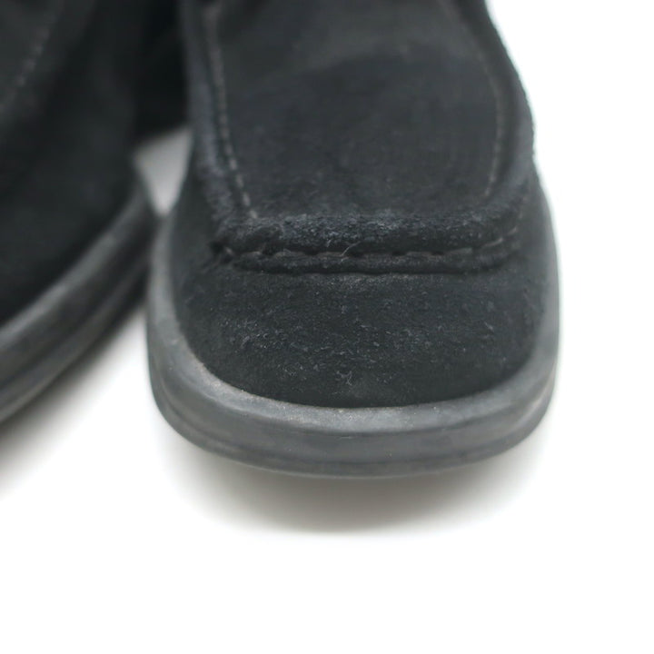 Salvatore Ferragamo Lace-Up Desert Shoes Black Suede Size 9