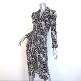 Diane von Furstenberg Sheska Ruched Midi Dress Matches Print Jersey Size 4 NEW