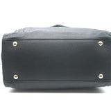 Thakoon Front-Pocket Tote Black Leather & Suede Large Shoulder Bag