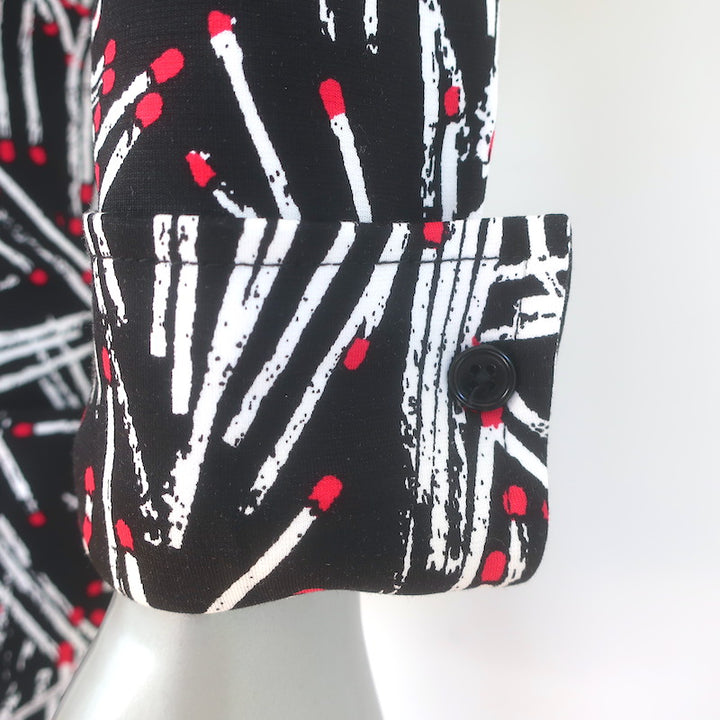 Diane von Furstenberg Sheska Ruched Midi Dress Matches Print Jersey Size 4 NEW