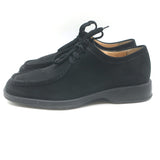 Salvatore Ferragamo Lace-Up Desert Shoes Black Suede Size 9