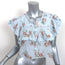 LoveShackFancy Ruffle Top Blue Lace-Trim Floral Print Cotton Size Extra Small