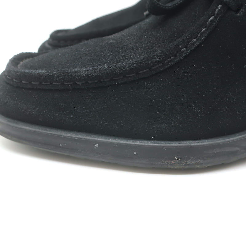 Salvatore Ferragamo Lace-Up Desert Shoes Black Suede Size 9