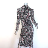 Diane von Furstenberg Sheska Ruched Midi Dress Matches Print Jersey Size 4 NEW