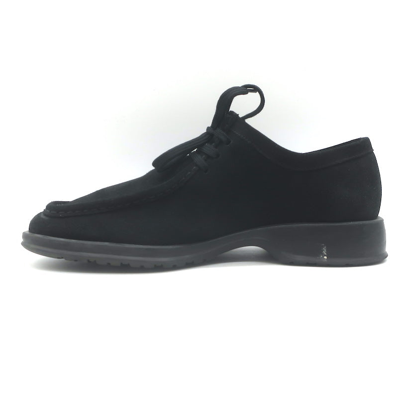 Salvatore Ferragamo Lace-Up Desert Shoes Black Suede Size 9