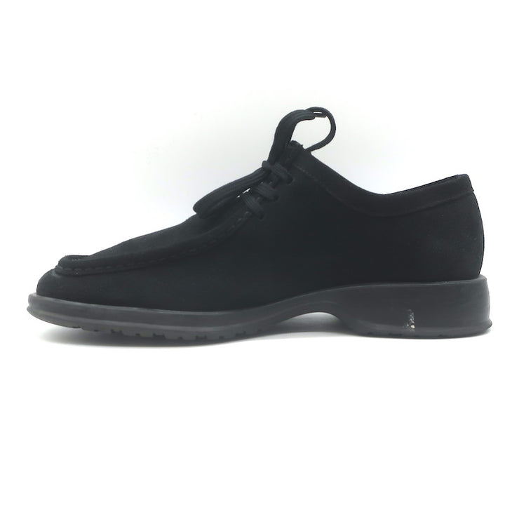 Salvatore Ferragamo Lace-Up Desert Shoes Black Suede Size 9
