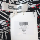 Diane von Furstenberg Sheska Ruched Midi Dress Matches Print Jersey Size 4 NEW