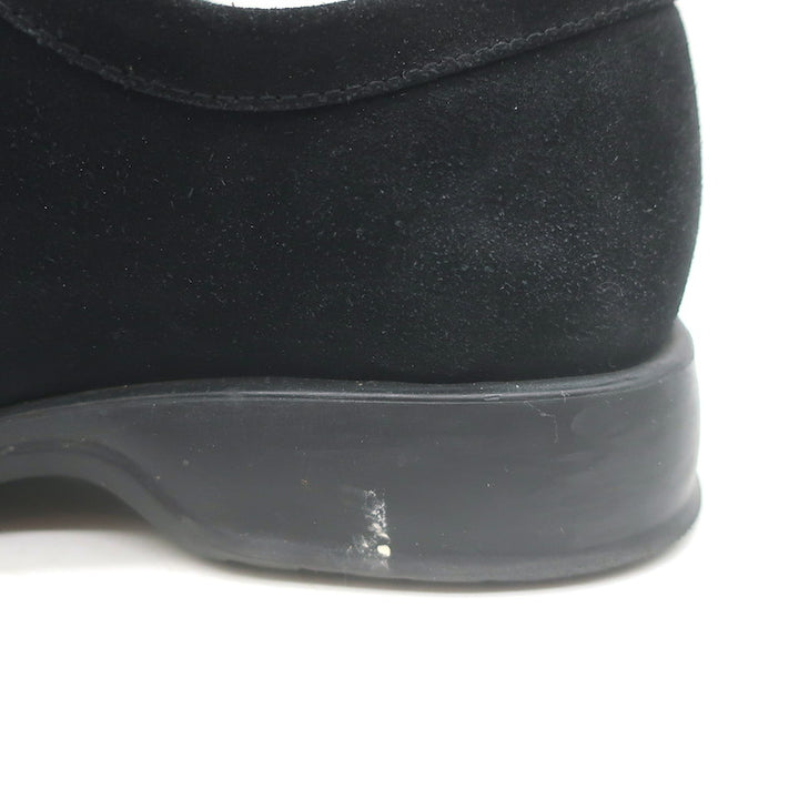 Salvatore Ferragamo Lace-Up Desert Shoes Black Suede Size 9