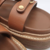Celine Tippi Slide Sandals Brown Leather Size 36 US 7