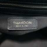 Thakoon Front-Pocket Tote Black Leather & Suede Large Shoulder Bag
