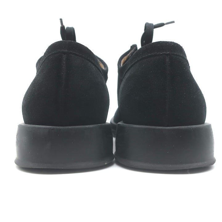 Salvatore Ferragamo Lace-Up Desert Shoes Black Suede Size 9