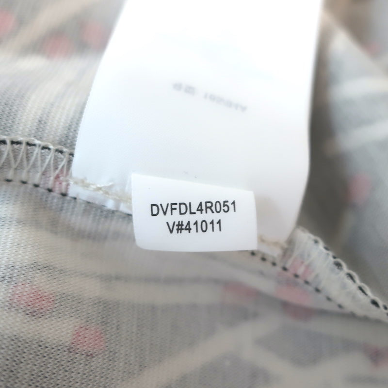 Diane von Furstenberg Sheska Ruched Midi Dress Matches Print Jersey Size 4 NEW