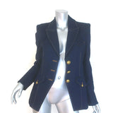 Veronica Beard Anoki Denim Dickey Jacket Dark Oxford Stretch Cotton Size 4