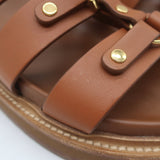 Celine Tippi Slide Sandals Brown Leather Size 36 US 7