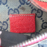 Gucci Double Pocket Belt Bag Brown GG Monogram Canvas & Red Leather