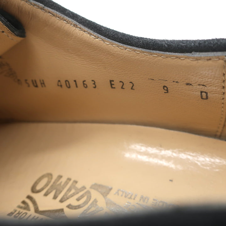Salvatore Ferragamo Lace-Up Desert Shoes Black Suede Size 9