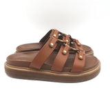 Celine Tippi Slide Sandals Brown Leather Size 36 US 7