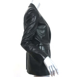 Saint Laurent Leather Blazer Black Size 38 One-Button Jacket