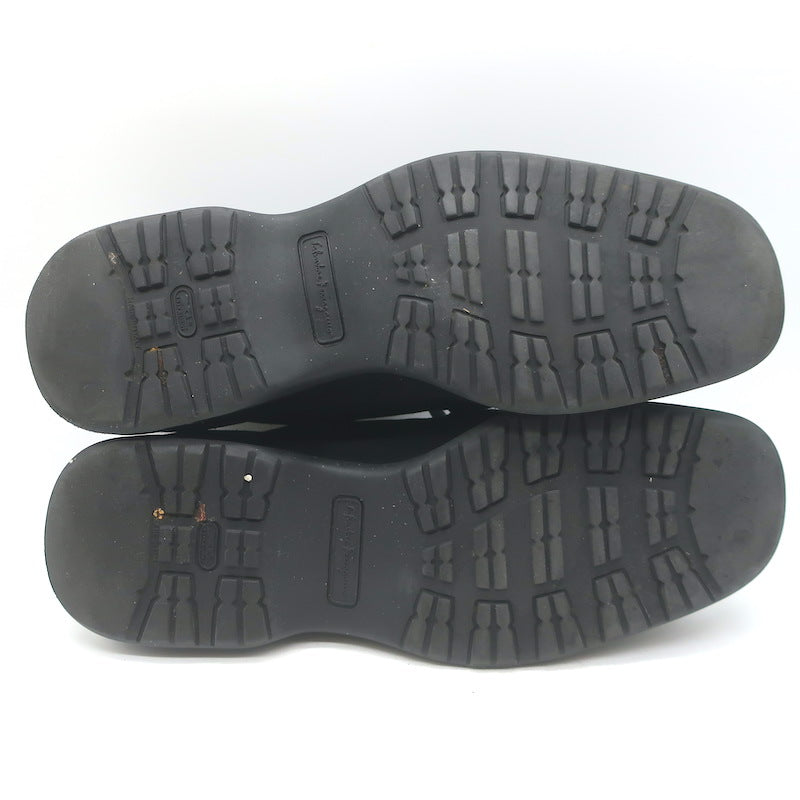 Salvatore Ferragamo Lace-Up Desert Shoes Black Suede Size 9