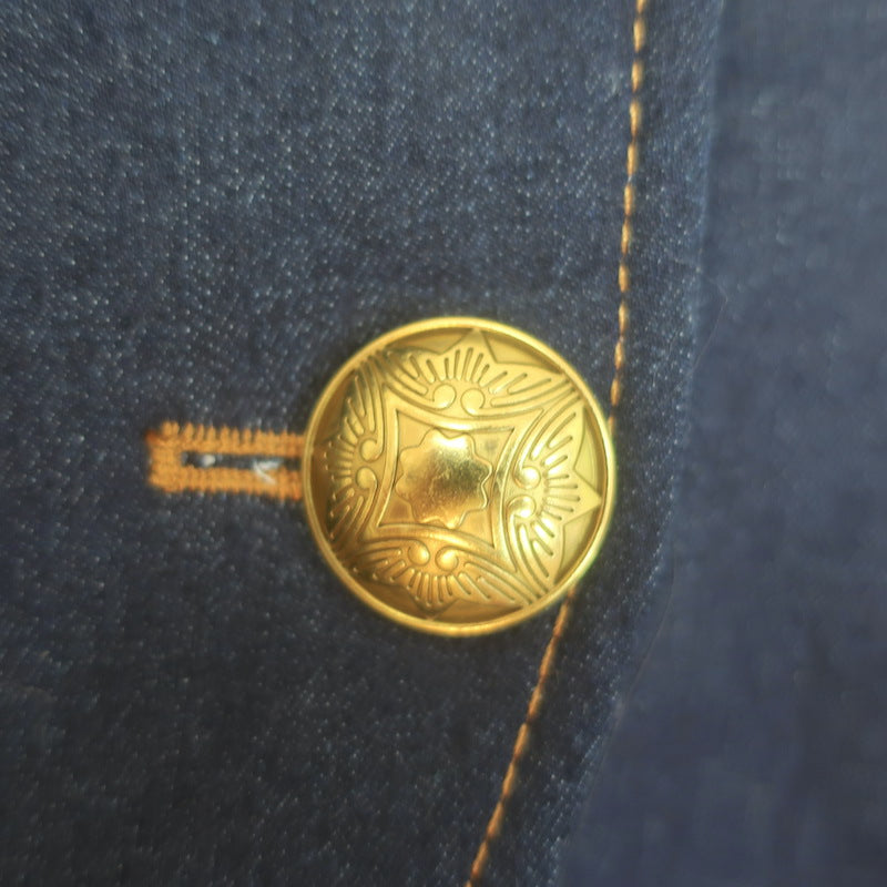 Veronica Beard Anoki Denim Dickey Jacket Dark Oxford Stretch Cotton Size 4