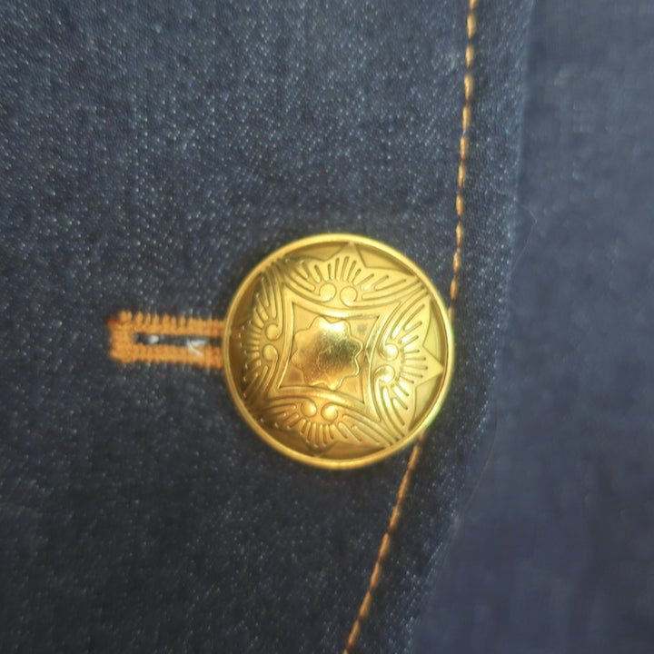 Veronica Beard Anoki Denim Dickey Jacket Dark Oxford Stretch Cotton Size 4