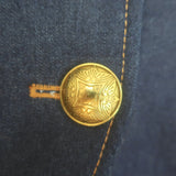 Veronica Beard Anoki Denim Dickey Jacket Dark Oxford Stretch Cotton Size 4