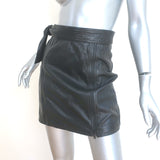 J Brand Christa Leather Mini Skirt Black Size Small