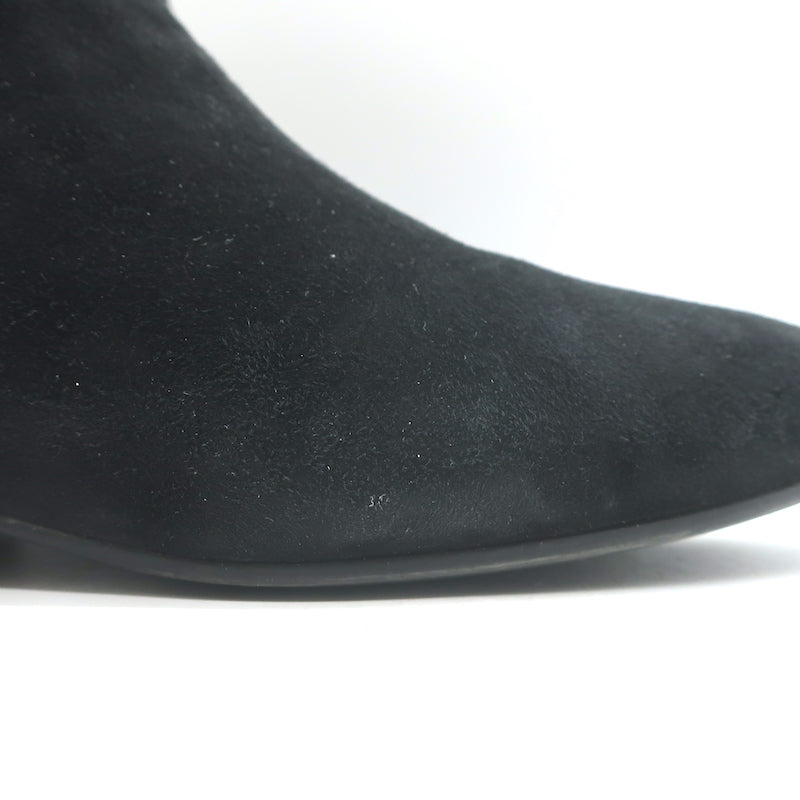 Prada Chelsea Boots Black Suede Size 37.5 Flat Ankle Boots