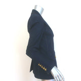 Veronica Beard Anoki Denim Dickey Jacket Dark Oxford Stretch Cotton Size 4
