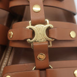 Celine Tippi Slide Sandals Brown Leather Size 36 US 7