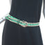 Isabel Marant Tokky Studded Belt Green Python-Embossed Leather Size Small NEW